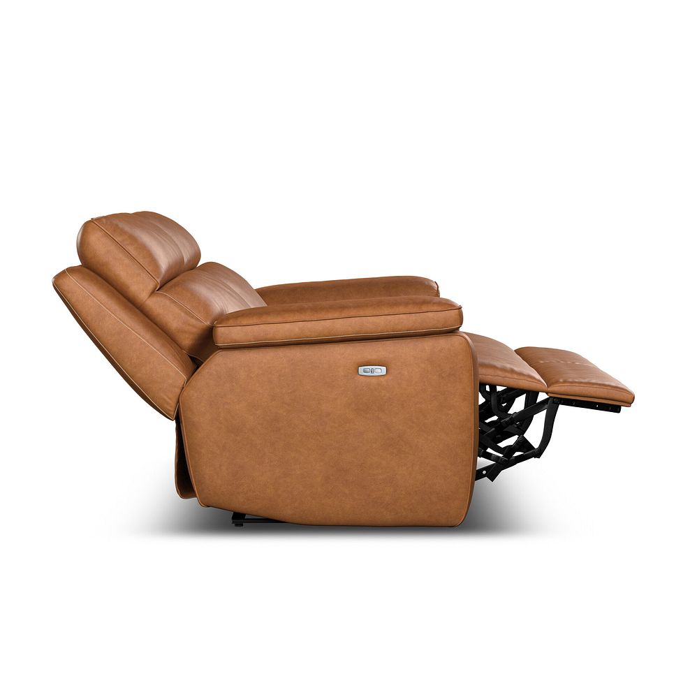 Selby 3 Seater Power Recliner Sofa in Virgo Cognac Leather 8