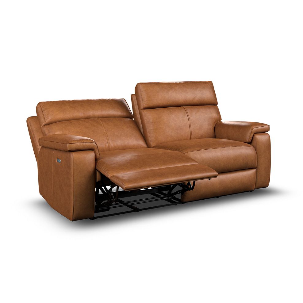 Selby 3 Seater Power Recliner Sofa in Virgo Cognac Leather 4