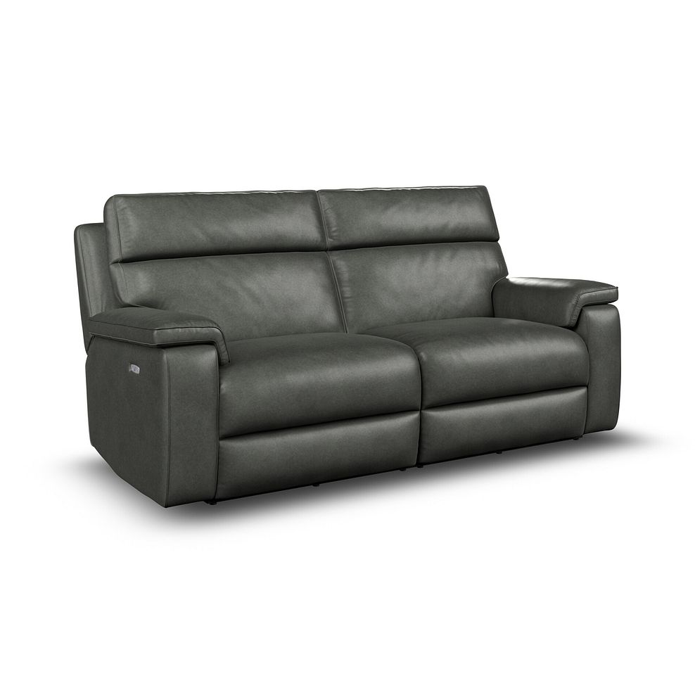 Selby 3 Seater Power Recliner Sofa in Virgo Lead Leather 1