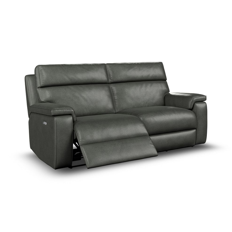 Selby 3 Seater Power Recliner Sofa in Virgo Lead Leather 2