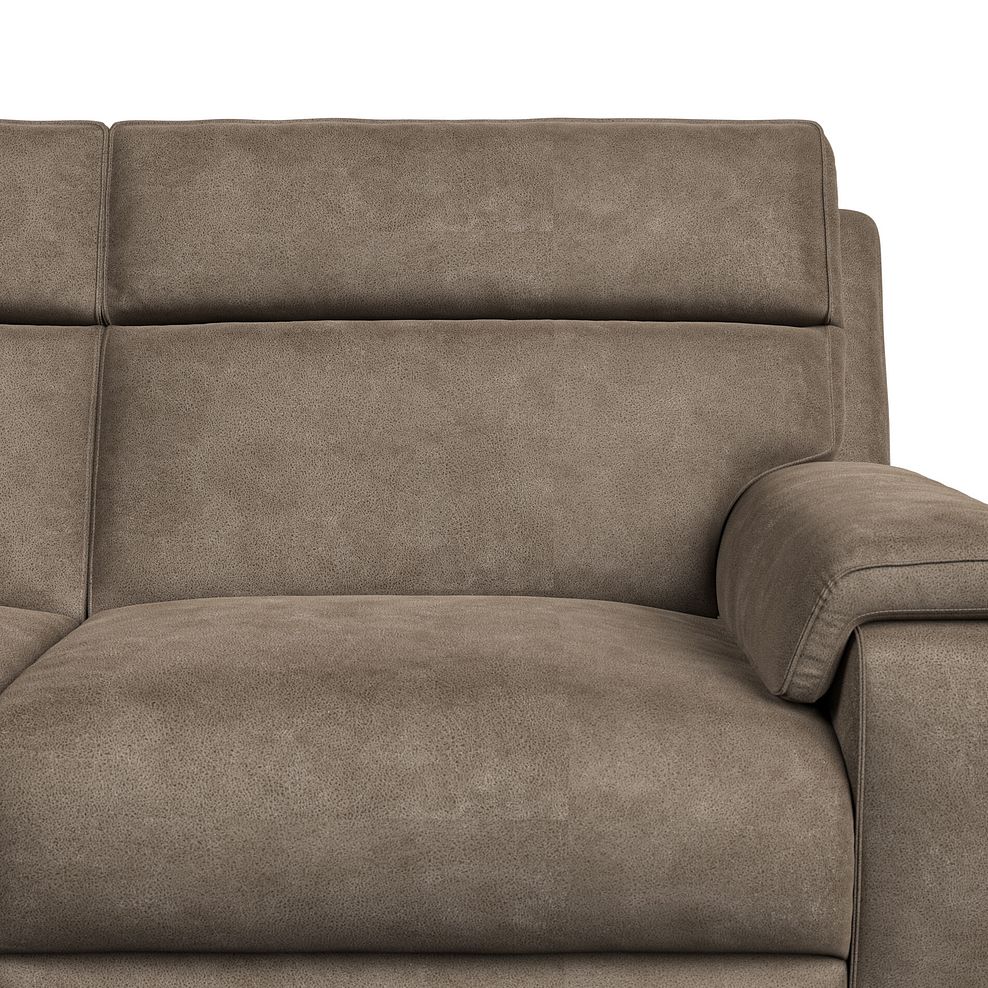 Selby 3 Seater Power Recliner Sofa with Power Headrest in Miller Earth Brown Fabric 11