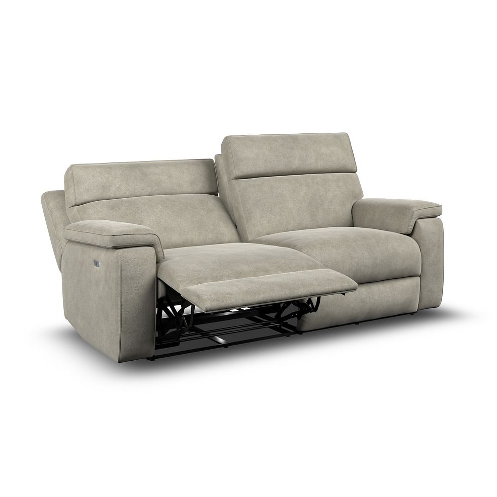 Selby 3 Seater Power Recliner Sofa with Power Headrest in Miller Taupe Fabric 4