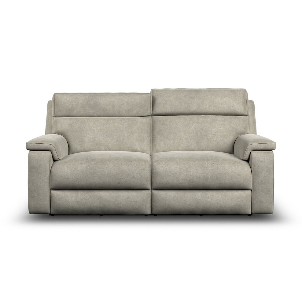 Selby 3 Seater Power Recliner Sofa with Power Headrest in Miller Taupe Fabric 6