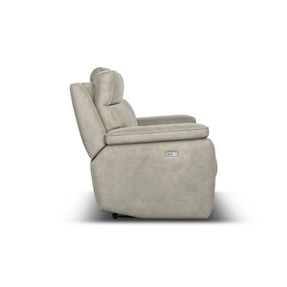 Selby 3 Seater Power Recliner Sofa with Power Headrest in Miller Taupe Fabric 8