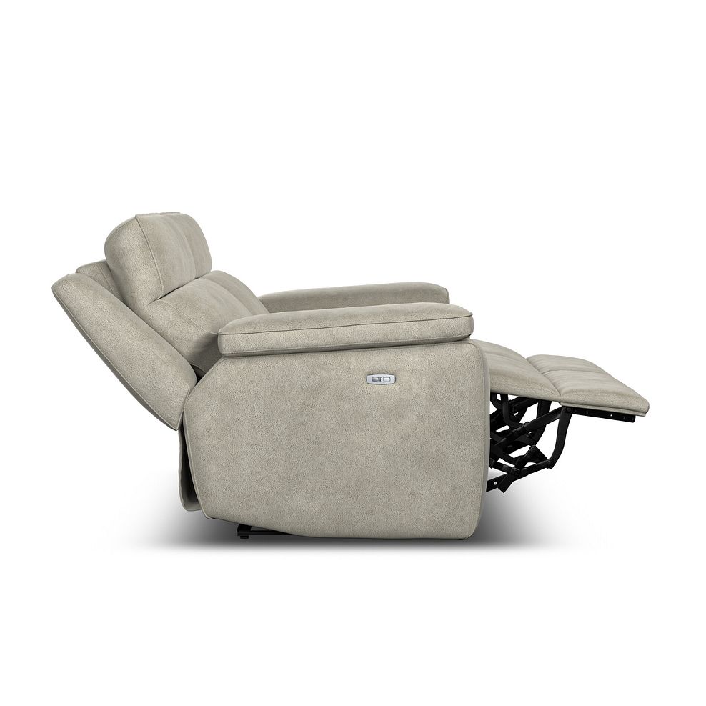 Selby 3 Seater Power Recliner Sofa with Power Headrest in Miller Taupe Fabric 9