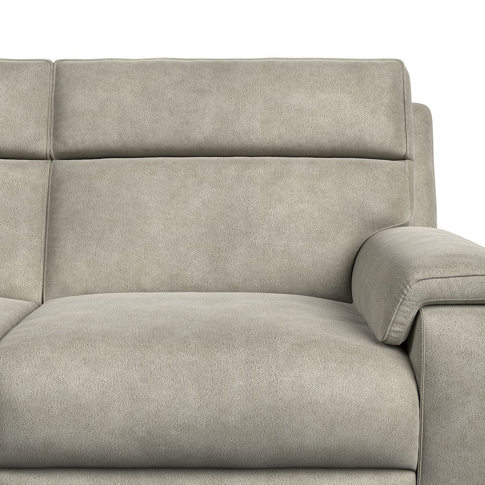 Selby 3 Seater Power Recliner Sofa with Power Headrest in Miller Taupe Fabric 11