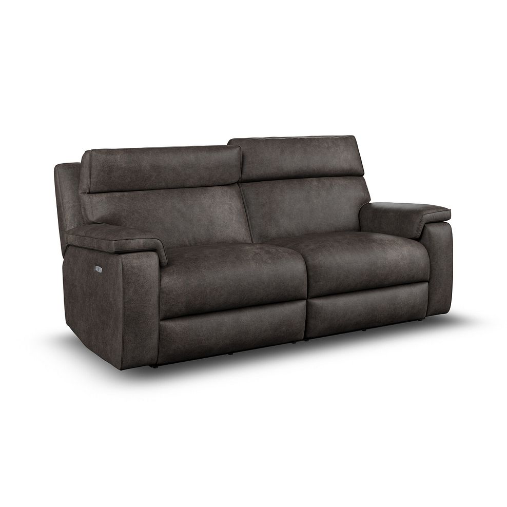 Selby 3 Seater Power Recliner Sofa with Power Headrest in Pilgrim Pewter Fabric 2