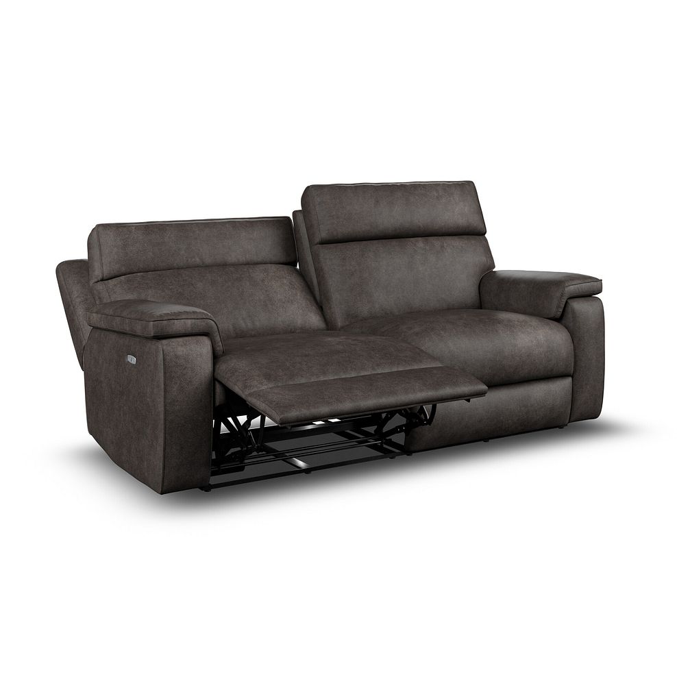 Selby 3 Seater Power Recliner Sofa with Power Headrest in Pilgrim Pewter Fabric 4