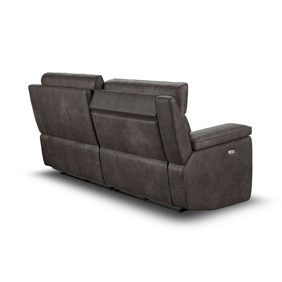 Selby 3 Seater Power Recliner Sofa with Power Headrest in Pilgrim Pewter Fabric 7