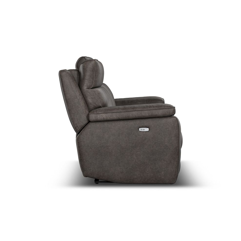 Selby 3 Seater Power Recliner Sofa with Power Headrest in Pilgrim Pewter Fabric 8