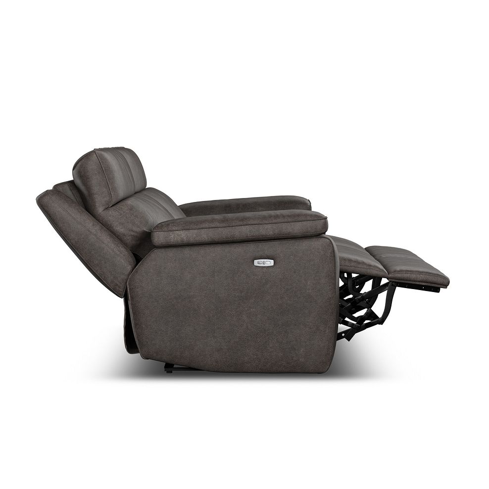 Selby 3 Seater Power Recliner Sofa with Power Headrest in Pilgrim Pewter Fabric 9