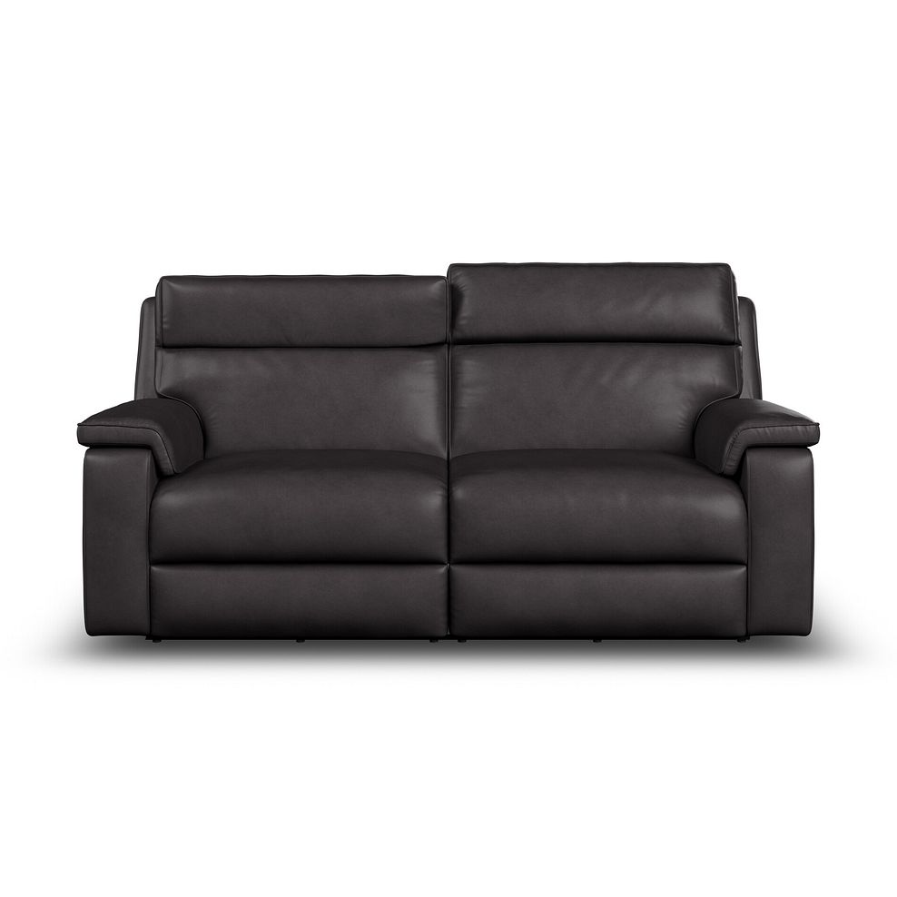 Selby 3 Seater Power Recliner Sofa with Power Headrest in Virgo Black Leather 8