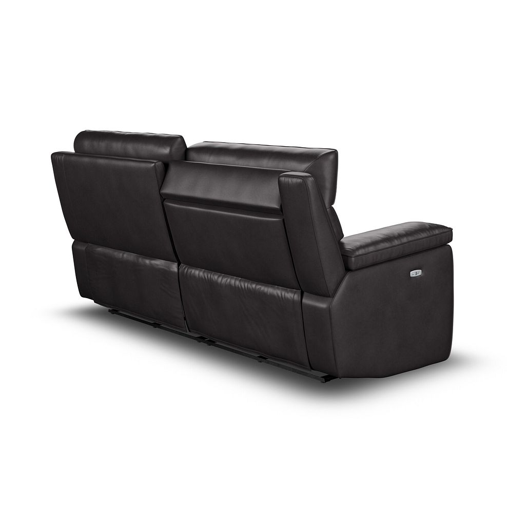 Selby 3 Seater Power Recliner Sofa with Power Headrest in Virgo Black Leather 9