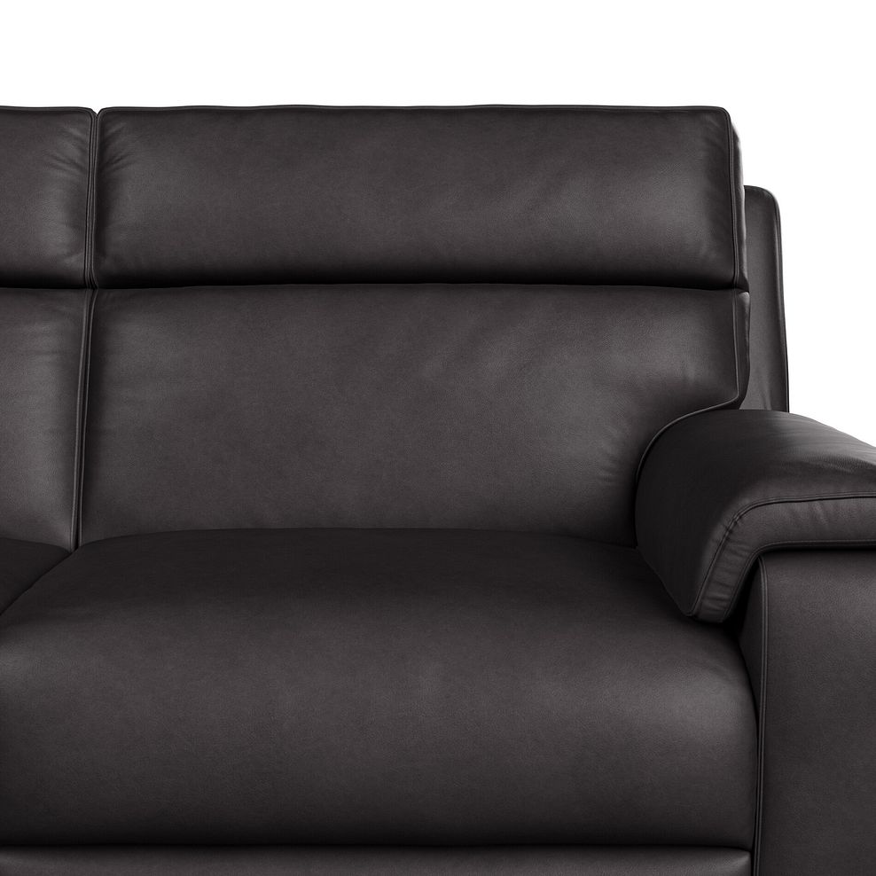 Selby 3 Seater Power Recliner Sofa with Power Headrest in Virgo Black Leather 13