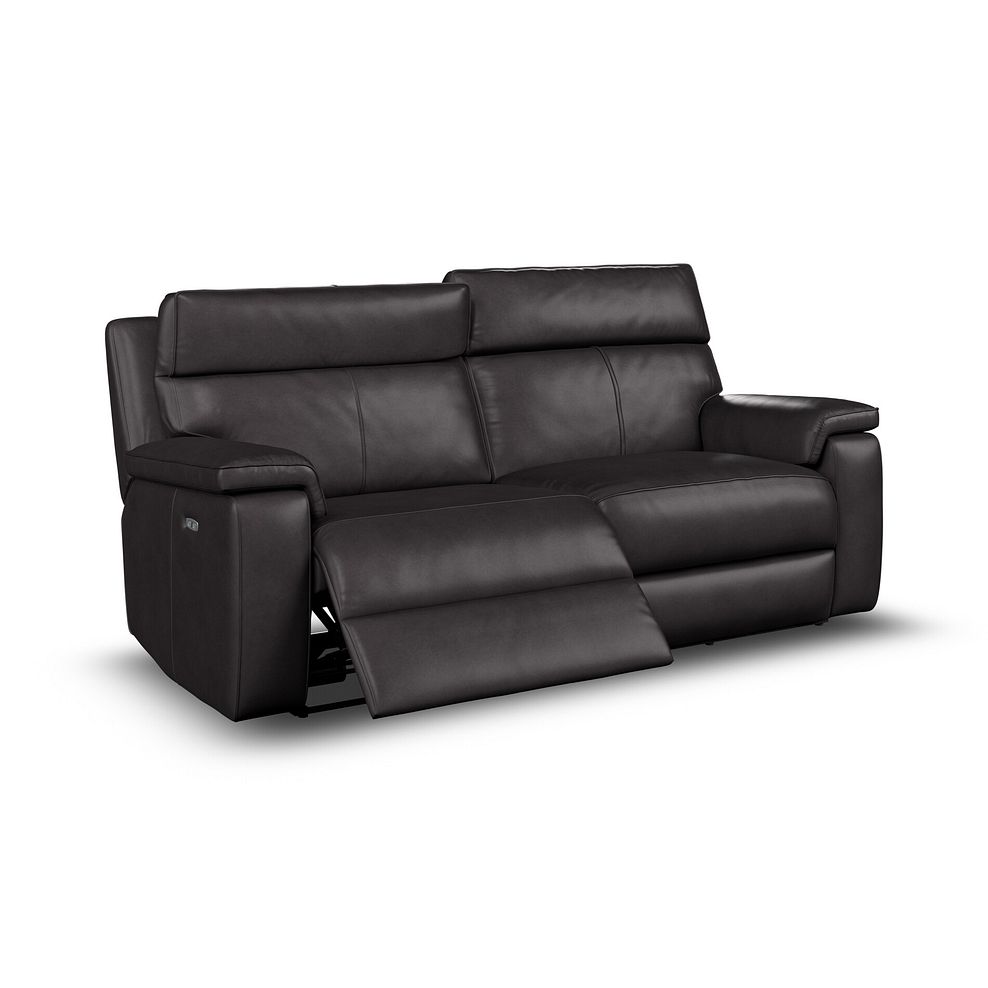 Selby 3 Seater Power Recliner Sofa with Power Headrest in Virgo Black Leather 8
