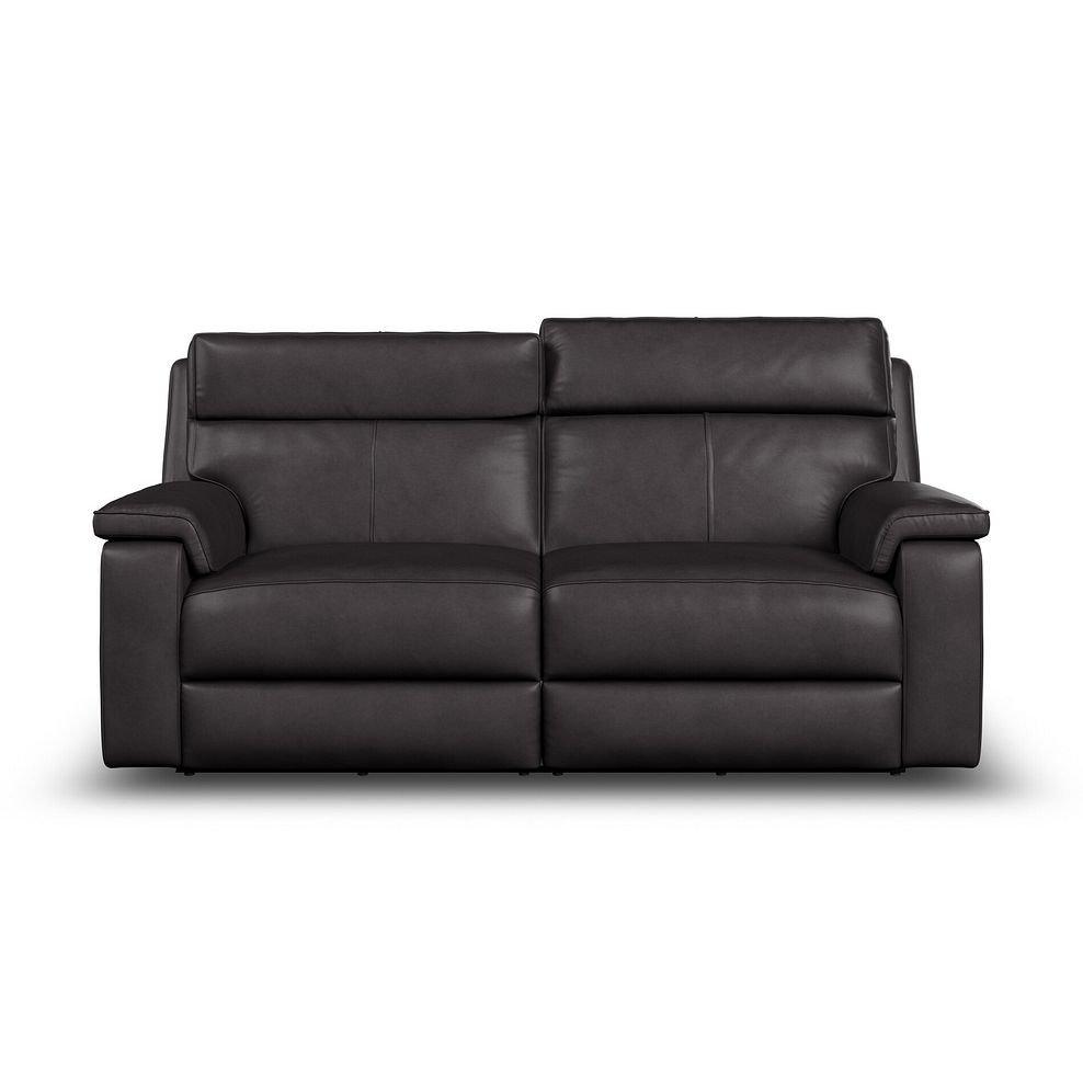Selby 3 Seater Power Recliner Sofa with Power Headrest in Virgo Black Leather 14