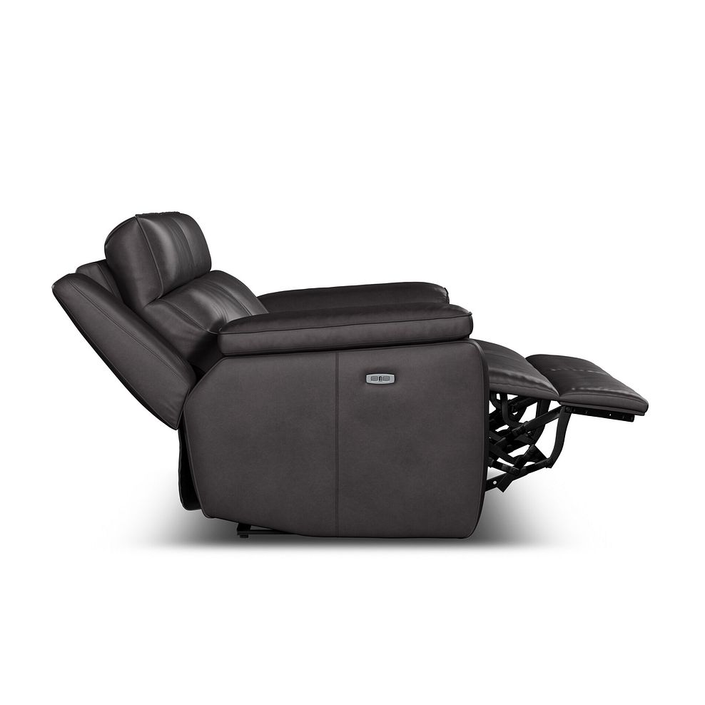 Selby 3 Seater Power Recliner Sofa with Power Headrest in Virgo Black Leather 18