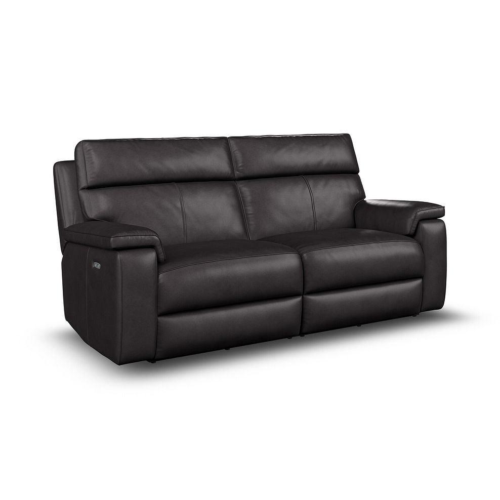 Selby 3 Seater Power Recliner Sofa with Power Headrest in Virgo Black Leather 5