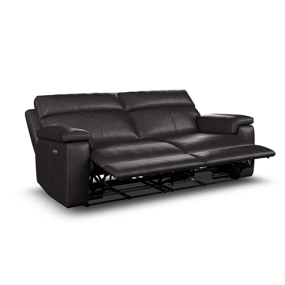 Selby 3 Seater Power Recliner Sofa with Power Headrest in Virgo Black Leather 11