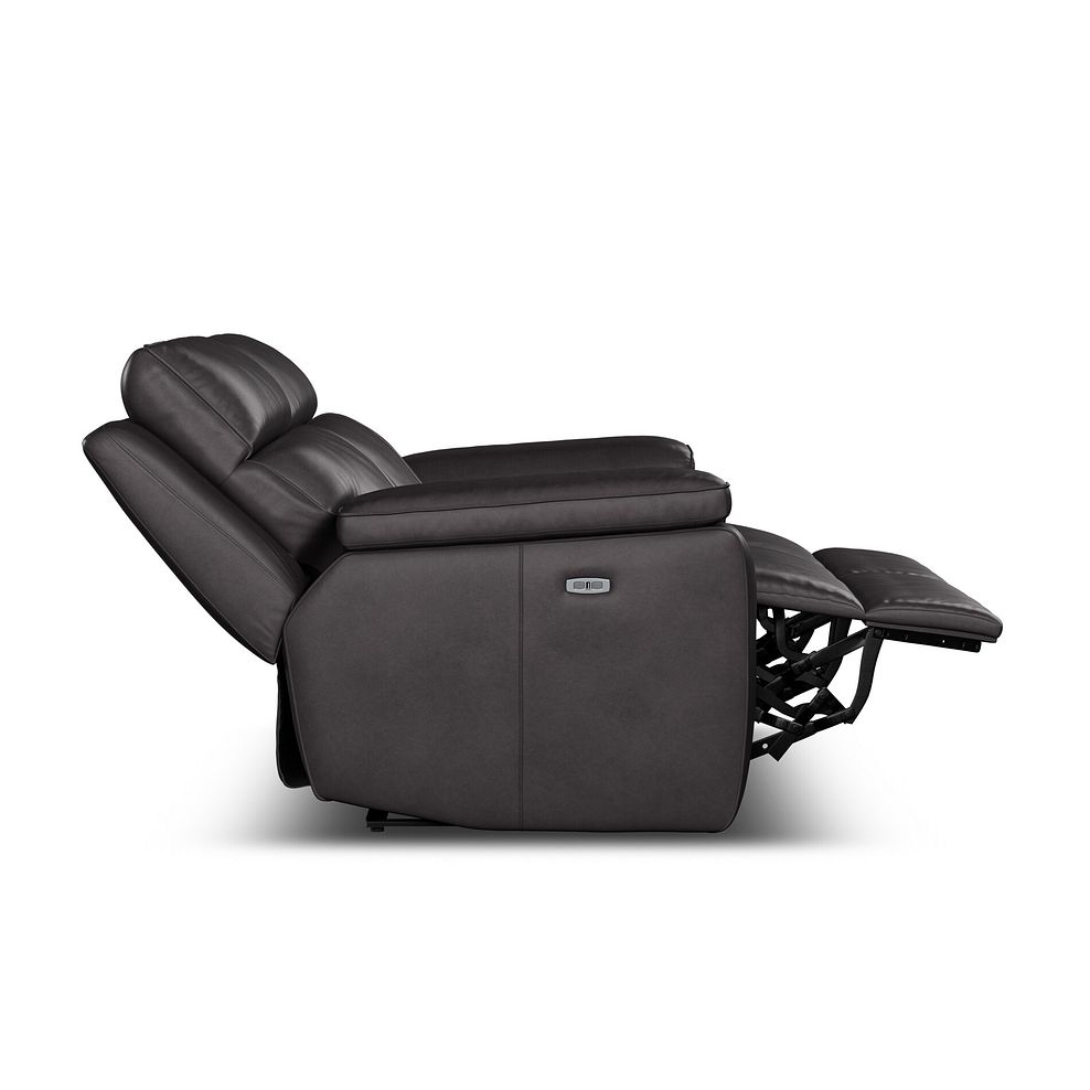Selby 3 Seater Power Recliner Sofa with Power Headrest in Virgo Black Leather 17