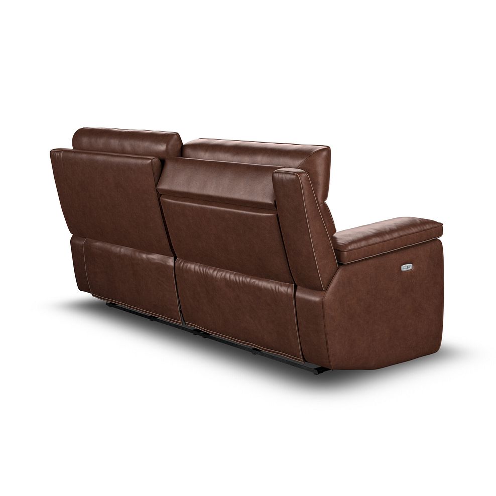 Selby 3 Seater Power Recliner Sofa with Power Headrest in Virgo Chestnut Leather 7