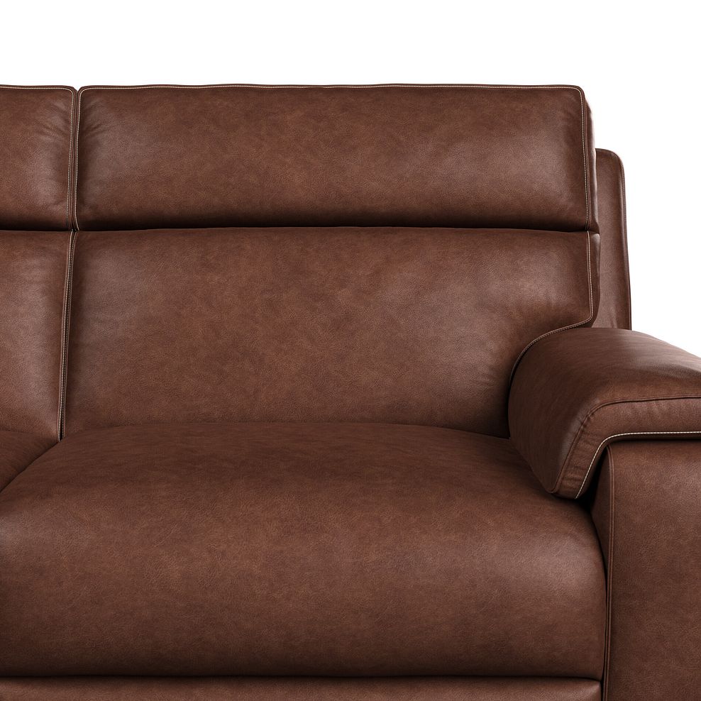 Selby 3 Seater Power Recliner Sofa with Power Headrest in Virgo Chestnut Leather 11