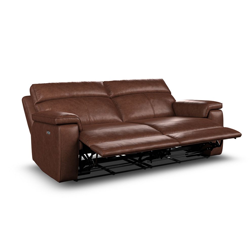 Selby 3 Seater Power Recliner Sofa with Power Headrest in Virgo Chestnut Leather 8