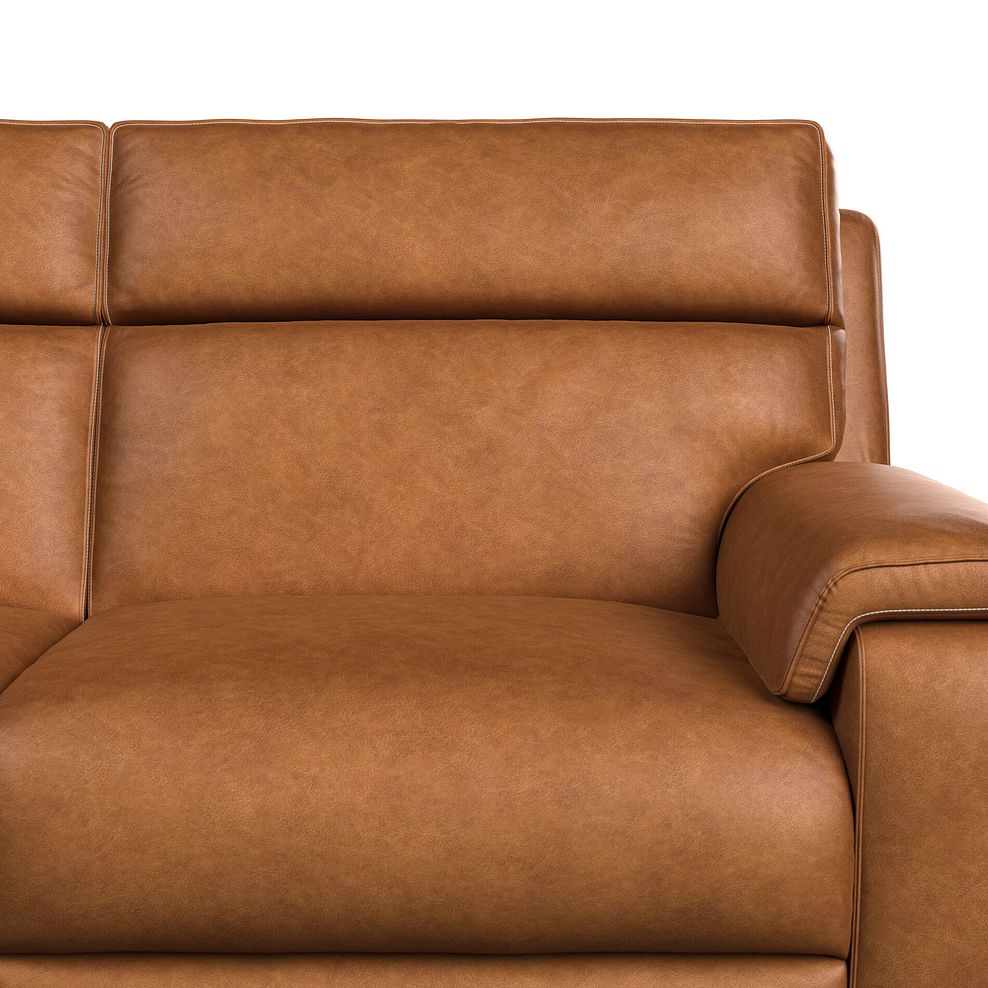 Selby 3 Seater Power Recliner Sofa with Power Headrest in Virgo Cognac Leather 11