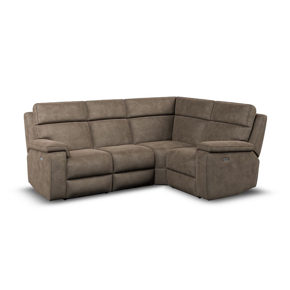 Selby Group 2 Electric Recliner - Left Hand in Miller Earth Brown Fabric 1