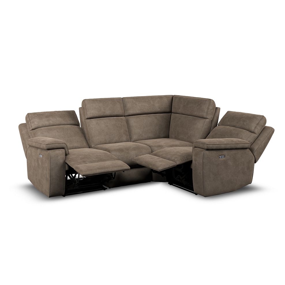 Selby Group 2 Electric Recliner - Left Hand in Miller Earth Brown Fabric 5
