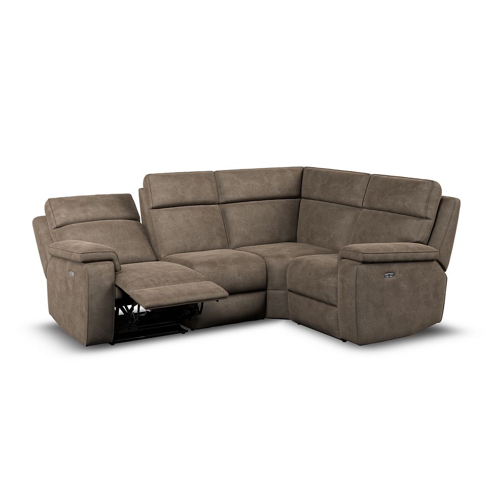 Selby Group 2 Electric Recliner - Left Hand in Miller Earth Brown Fabric 4