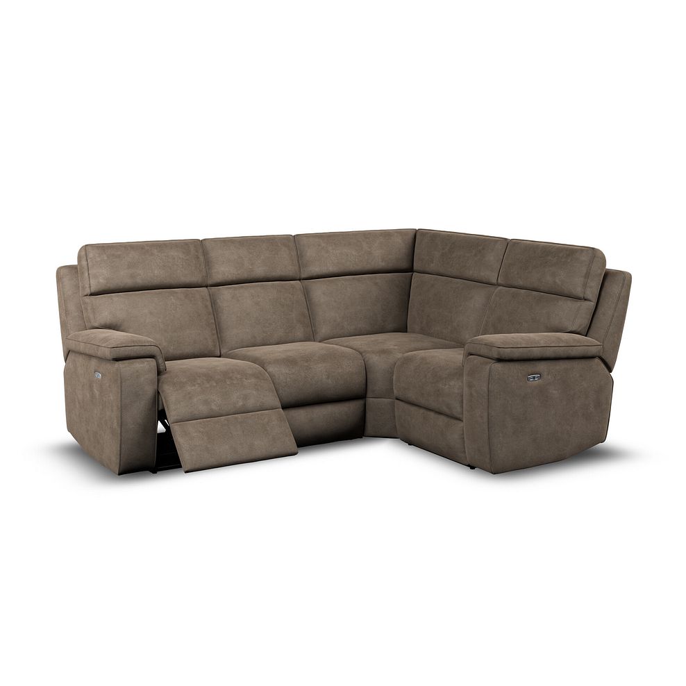 Selby Group 2 Electric Recliner - Left Hand in Miller Earth Brown Fabric 3