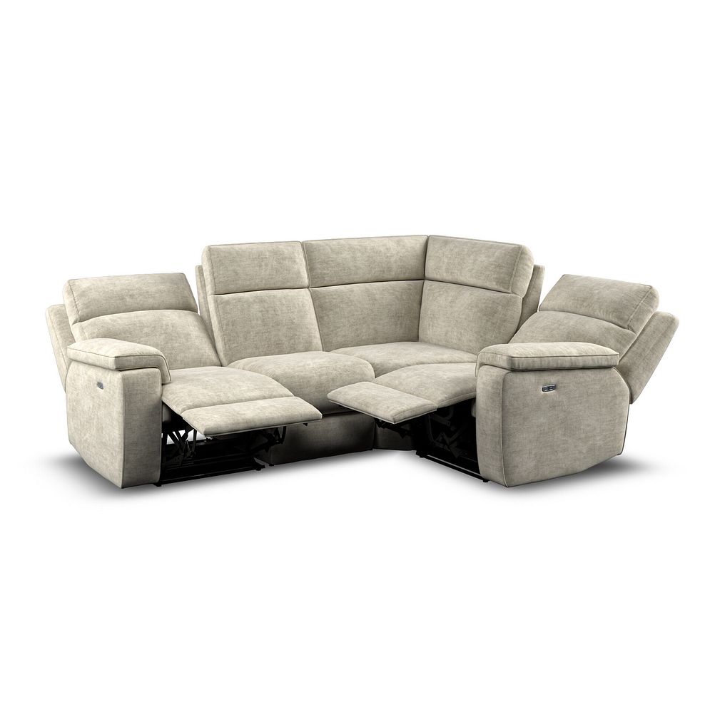 Selby Group 2 Electric Recliner - Left Hand in Plush Beige Fabric 5