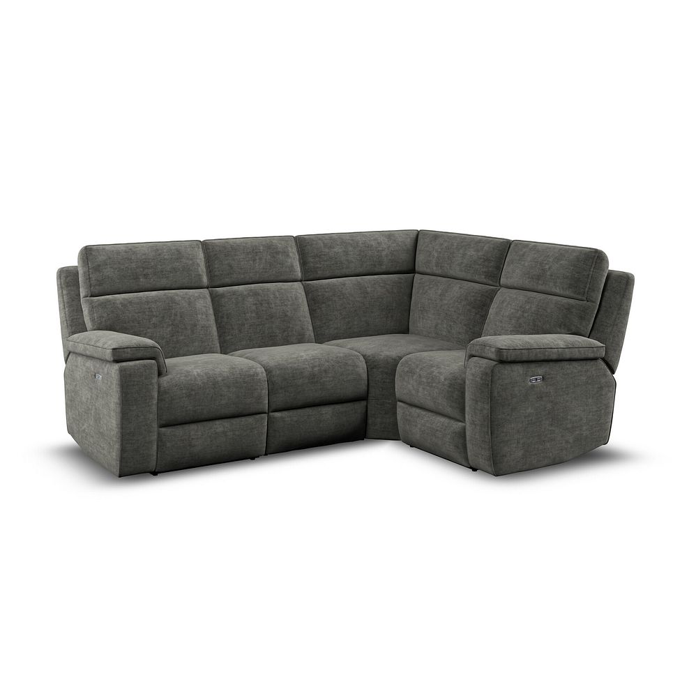 Selby Group 2 Electric Recliner - Left Hand in Plush Charcoal Fabric 1