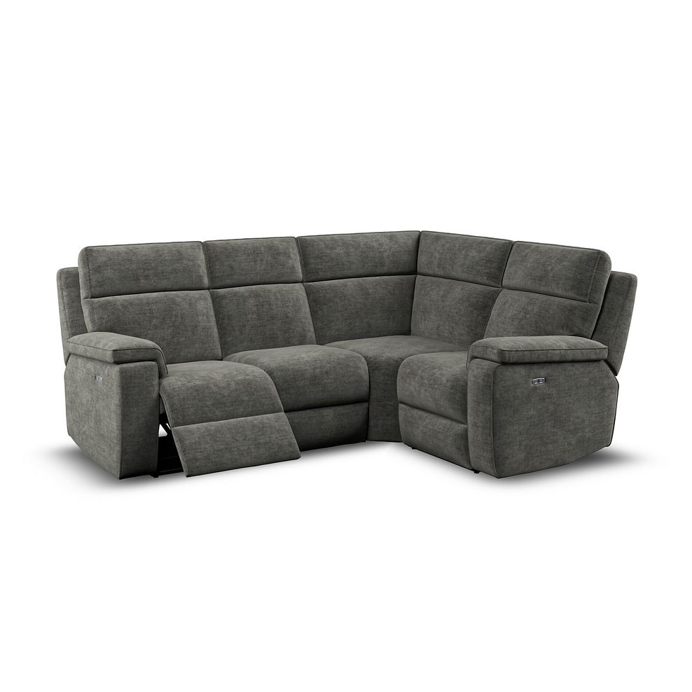 Selby Group 2 Electric Recliner - Left Hand in Plush Charcoal Fabric 3