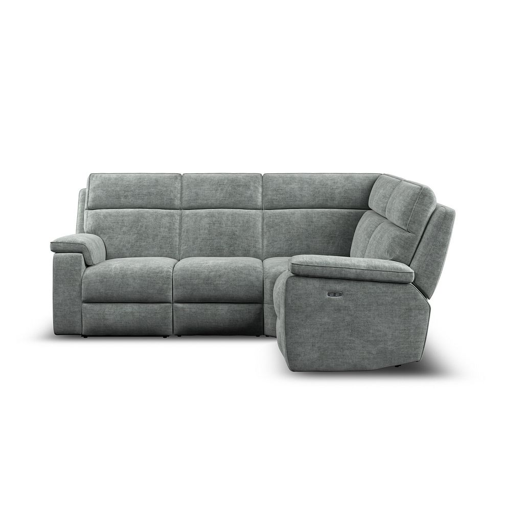Selby Group 2 Electric Recliner - Left Hand in Plush Silver Fabric 1