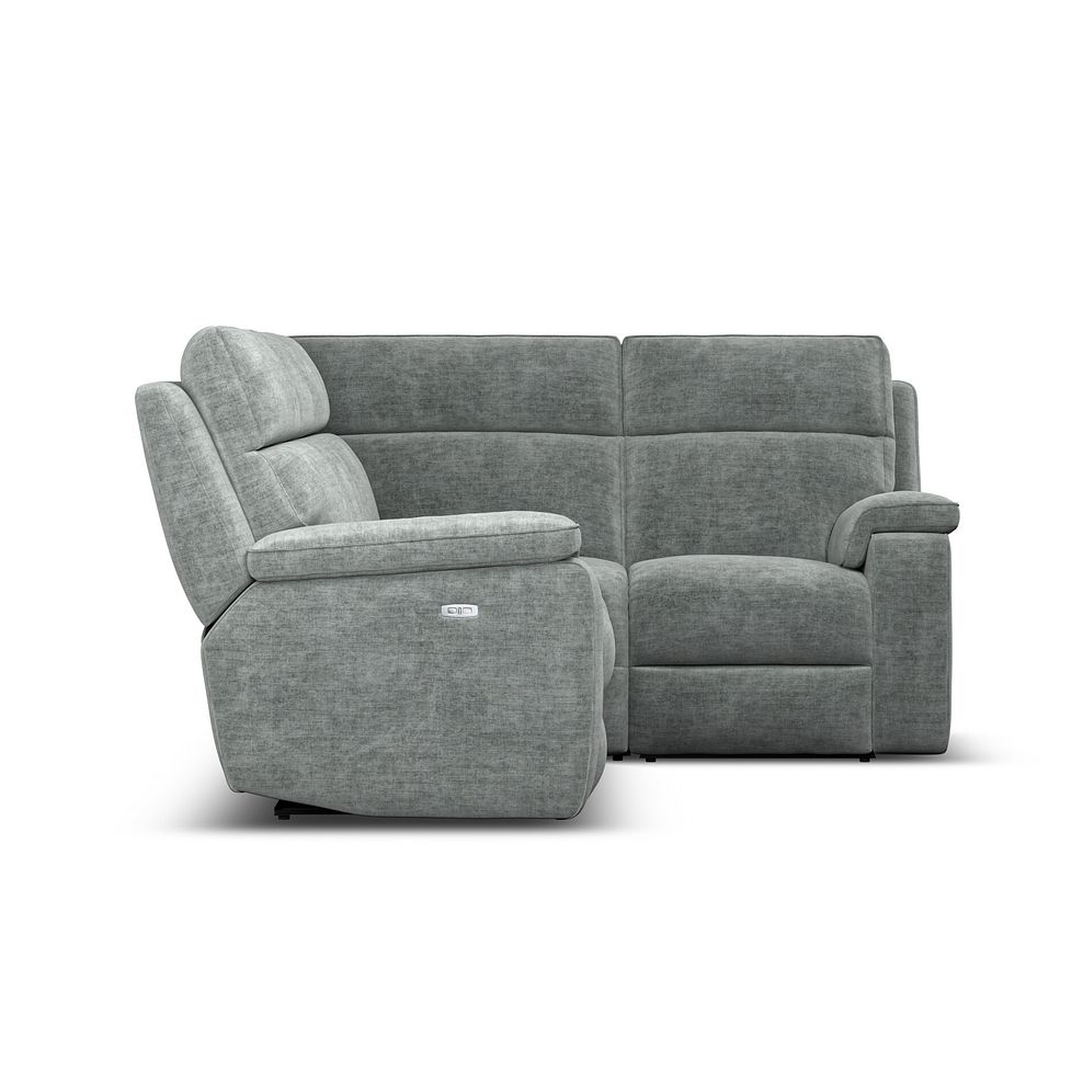 Selby Group 2 Electric Recliner - Left Hand in Plush Silver Fabric 6
