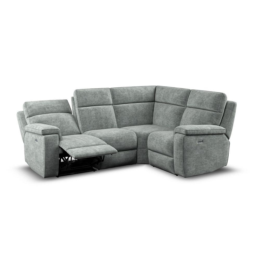Selby Group 2 Electric Recliner - Left Hand in Plush Silver Fabric 3