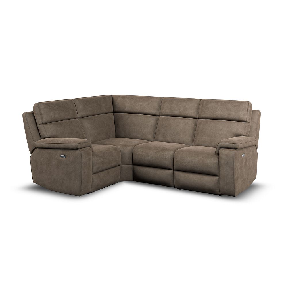 Selby Group 2 Electric Recliner - Right Hand in Miller Earth Brown Fabric 1