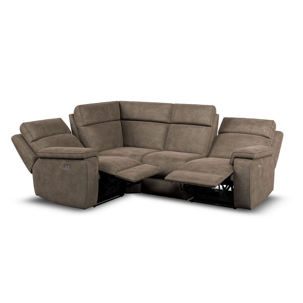 Selby Group 2 Electric Recliner - Right Hand in Miller Earth Brown Fabric 5