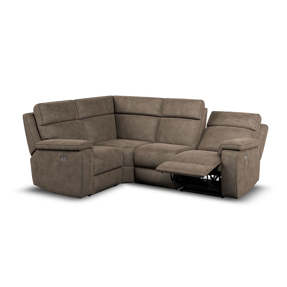 Selby Group 2 Electric Recliner - Right Hand in Miller Earth Brown Fabric 4