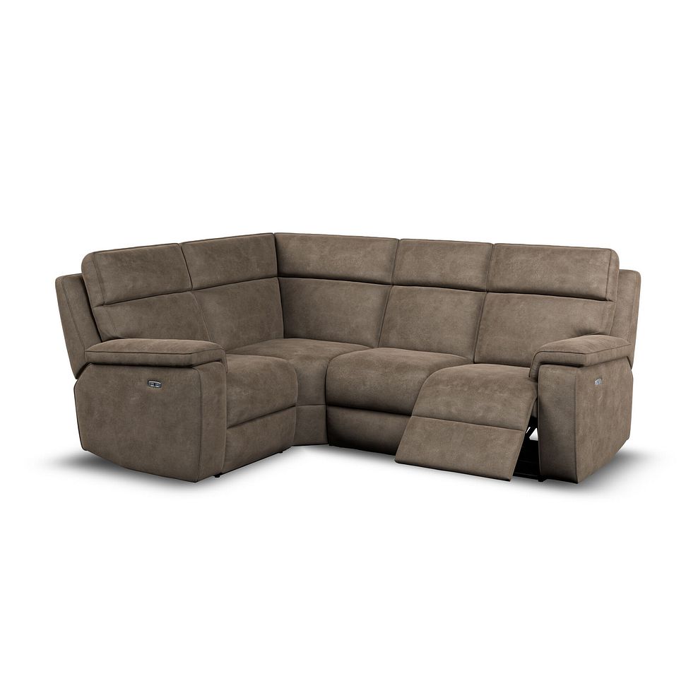 Selby Group 2 Electric Recliner - Right Hand in Miller Earth Brown Fabric 3