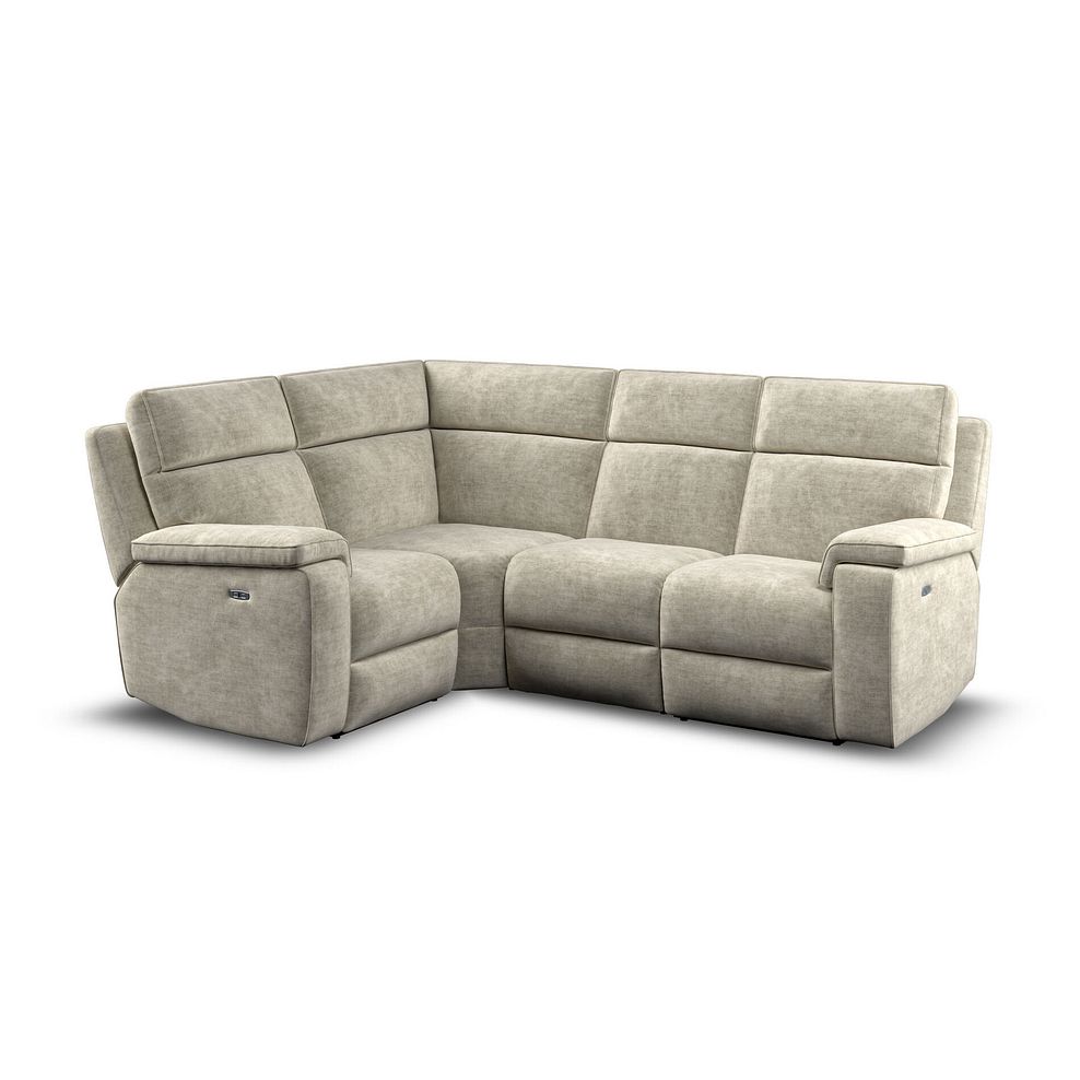 Selby Group 2 Electric Recliner - Right Hand in Plush Beige Fabric 1