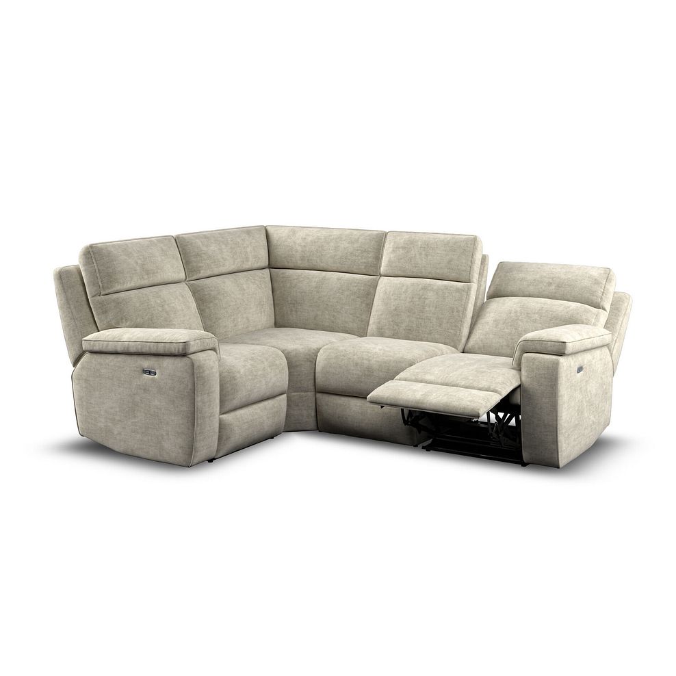 Selby Group 2 Electric Recliner - Right Hand in Plush Beige Fabric 4