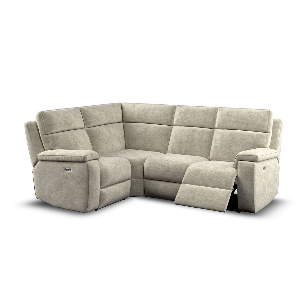 Selby Group 2 Electric Recliner - Right Hand in Plush Beige Fabric 3