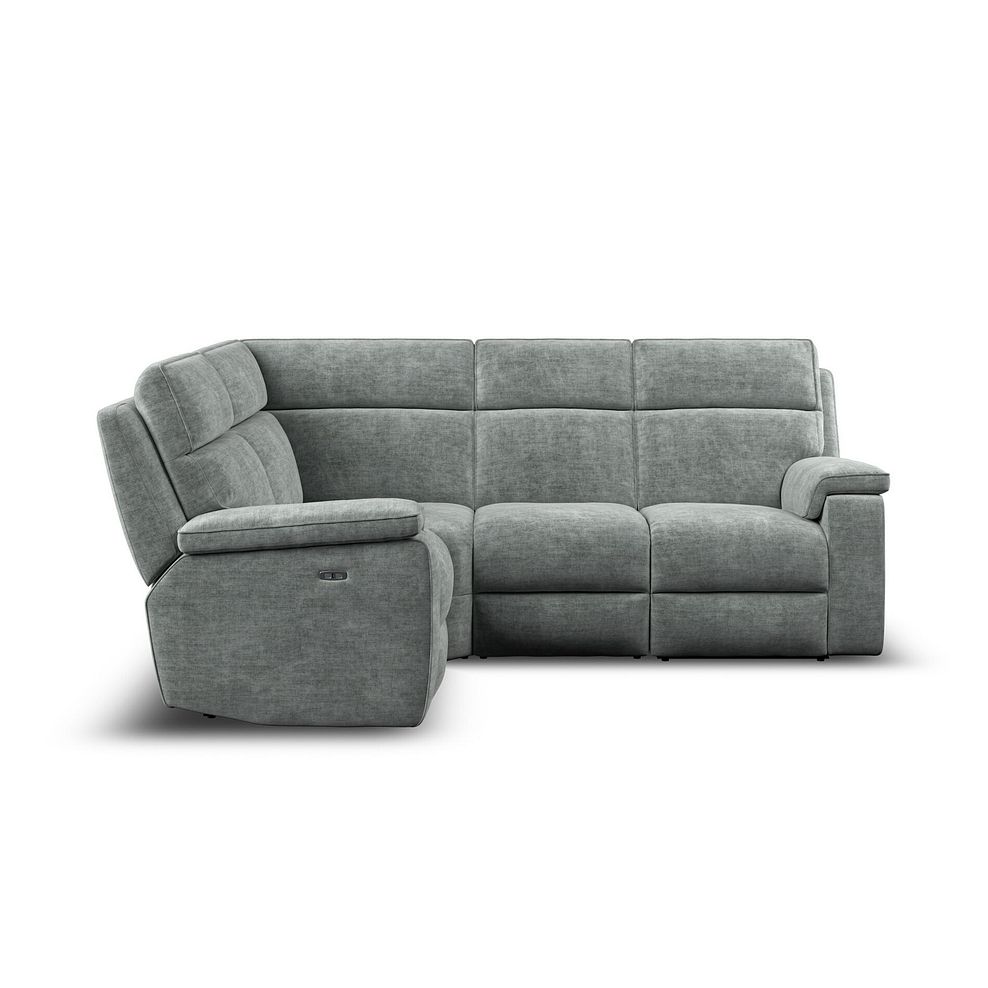 Selby Group 2 Electric Recliner - Right Hand in Plush Silver Fabric 2