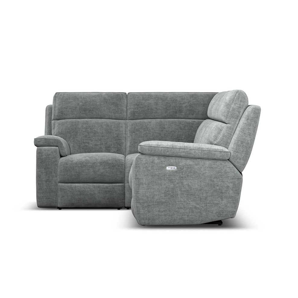 Selby Group 2 Electric Recliner - Right Hand in Plush Silver Fabric 7