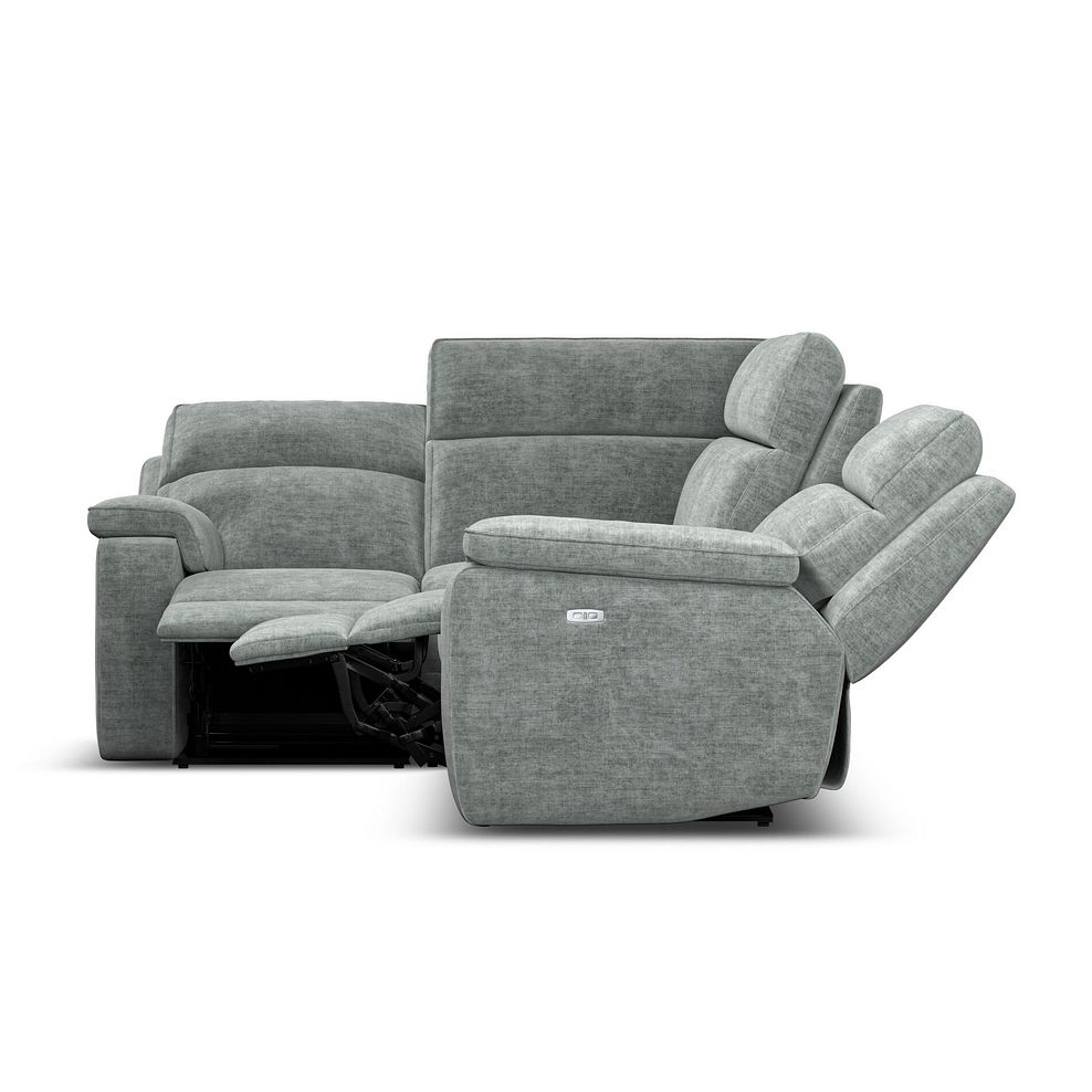 Selby Group 2 Electric Recliner - Right Hand in Plush Silver Fabric 6