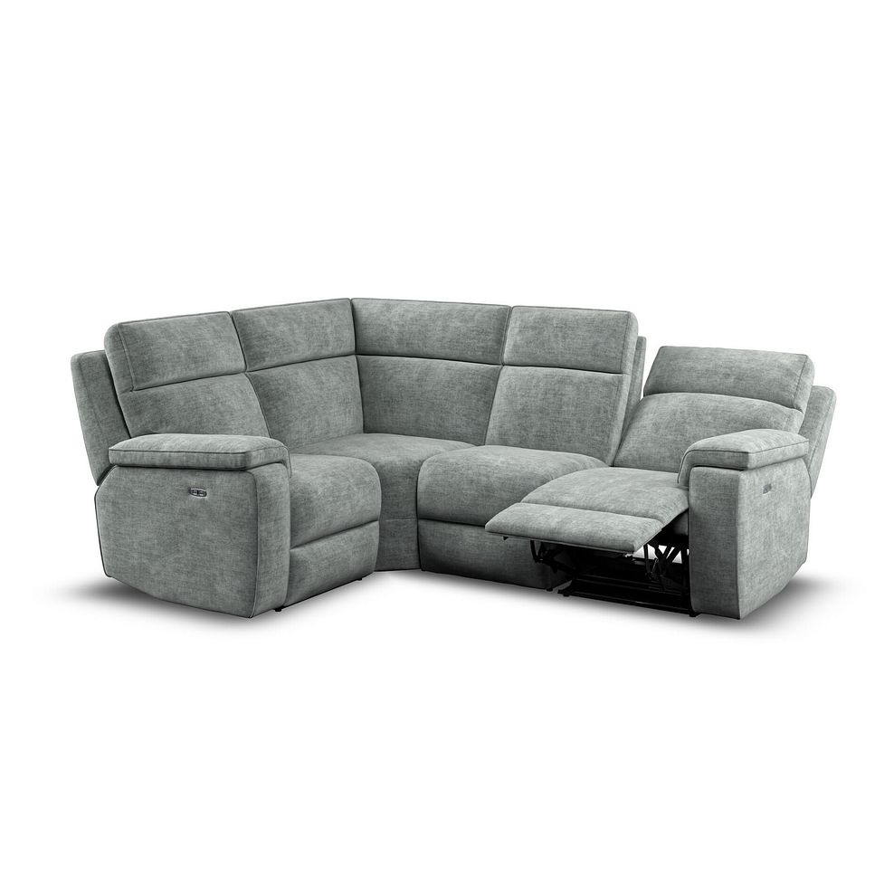 Selby Group 2 Electric Recliner - Right Hand in Plush Silver Fabric 4