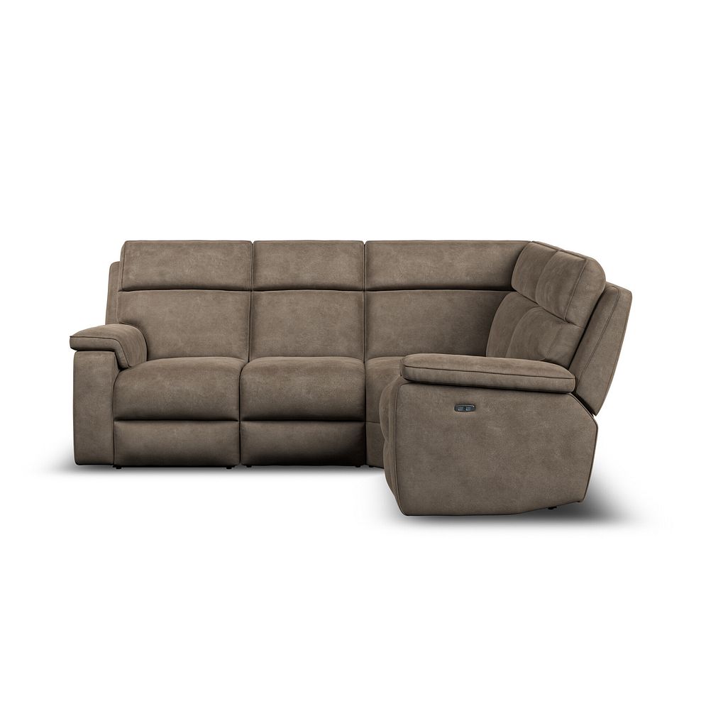 Selby Group 2 Electric Recliner with Power Headrest  Lumbar Support - Left Hand in Miller Earth Brown Fabric 2